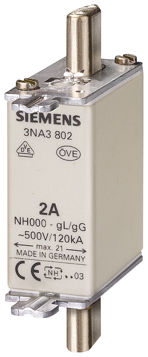 SIEMENS 3NA3814 Sigorta Buşonu NH Bıçaklı 35A Boy 000 - 1