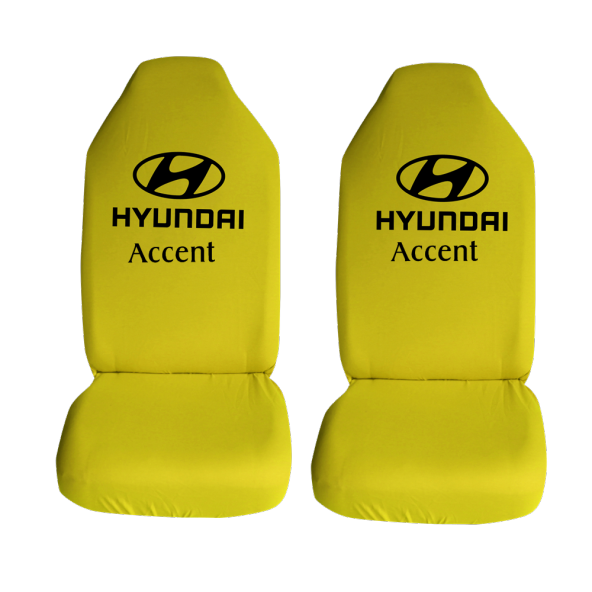 Hyundai Accent Era Özel Araba Oto Koltuk Kılıfı Ön Arka Takım Sarı Penye Araca Özel Baskılı - 1