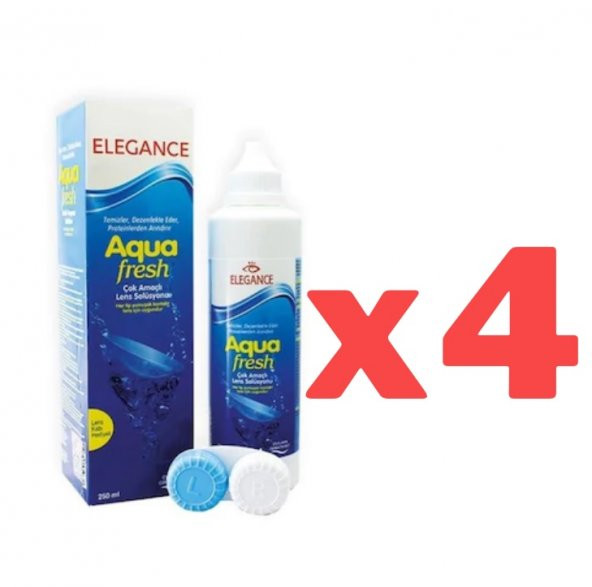 Elegance Aqua Fresh 250 ml Lens Solüsyonu 4 Adet