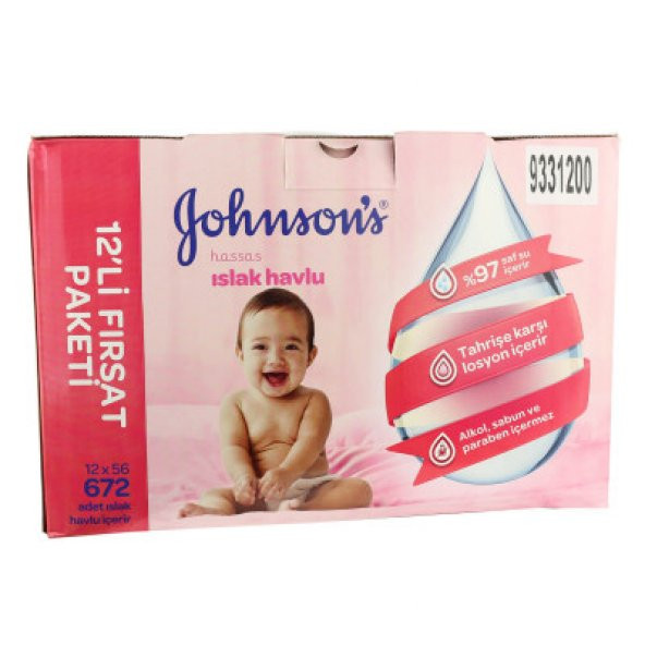 Johnsons Baby LOSYONLU Islak Havlu 12'li Fırsat Paketi 12X56 LI
