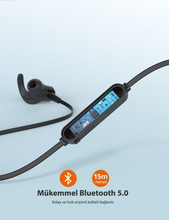 TAOTRONICS Mıknatıslı Bluetooth Ter Geçirmez IPX6 Spor Kulaklık 20 Saat Müzik+Kılıf TT-BH076 - 4