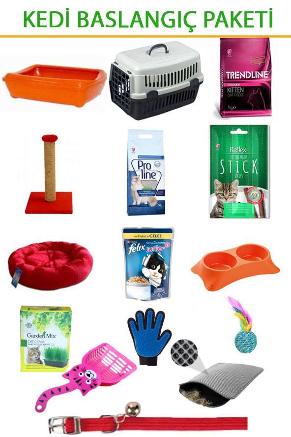 Maskot Inci Kedi Bakım Seti 15'li Paket