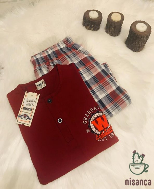 Erkek Pamuk Penye Pijama Takımı 100 Pamuk 1.Kalite - 2