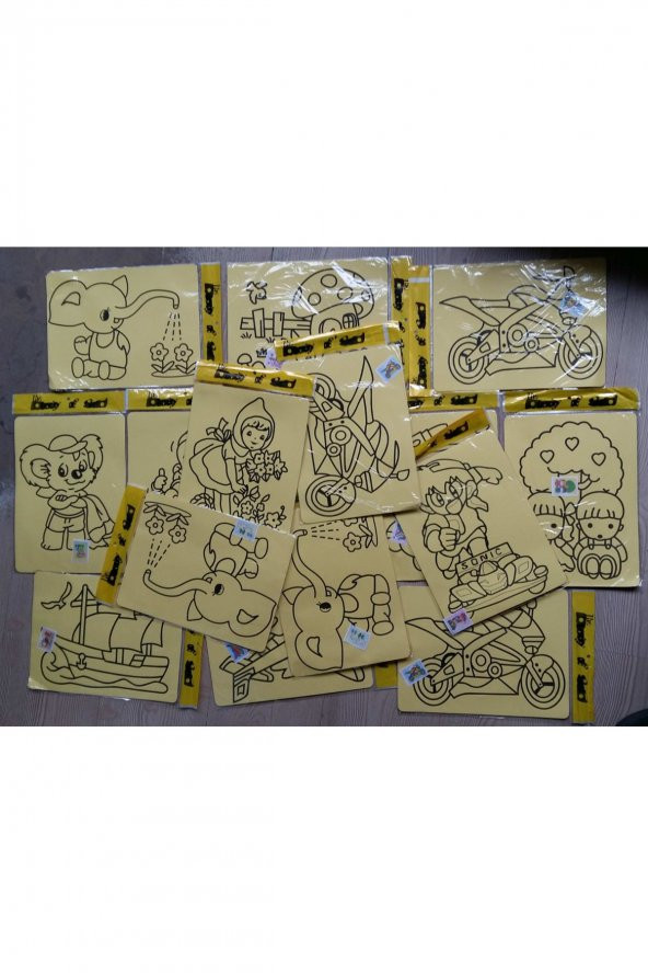 Kum Boyama Seti 10 Adet Büyük Boy (A4) - 2