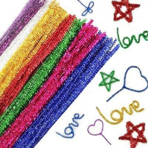 Hayal Renkli Simli Şönil 50 Adetli Paket - 3