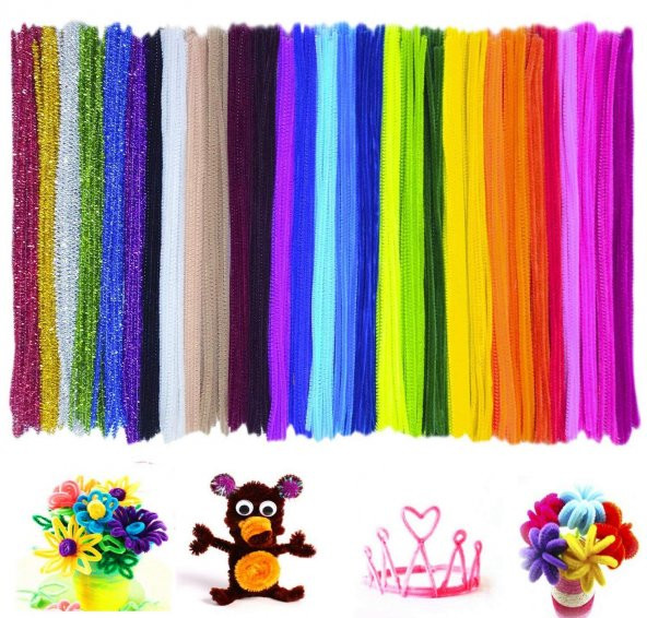 Hayal Renkli Simli Şönil 50 Adetli Paket - 4