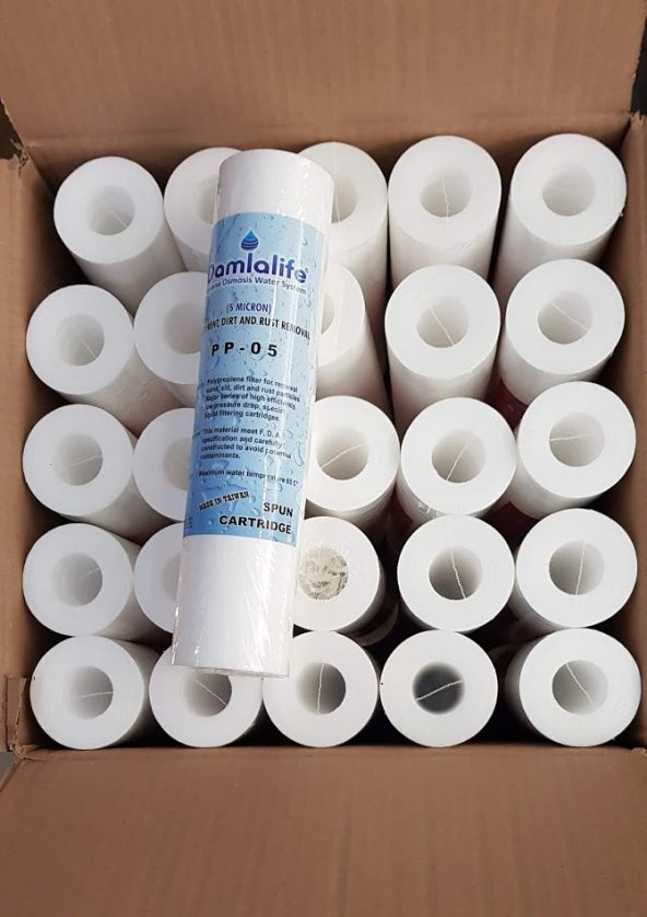 10 Inç 1 Micron Su Arıtma Spun Tortu Filtresi (50 Adet) - Resim 3