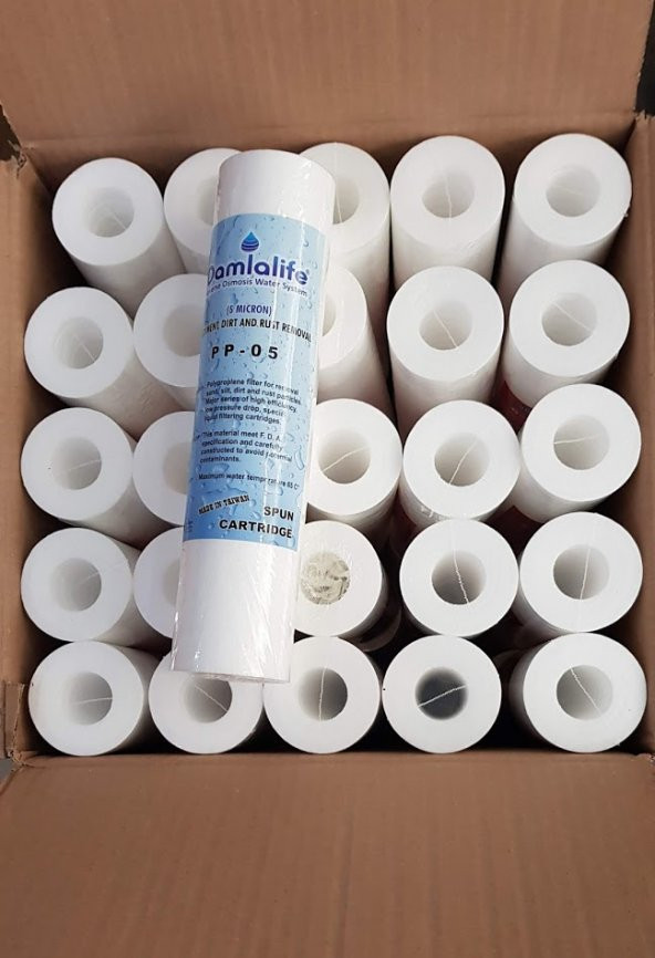10 Inç 1 Micron Su Arıtma Spun Tortu Filtresi (50 Adet) - Resim 4