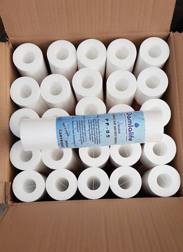 10 Inç 1 Micron Su Arıtma Spun Tortu Filtresi (50 Adet) - Resim 6