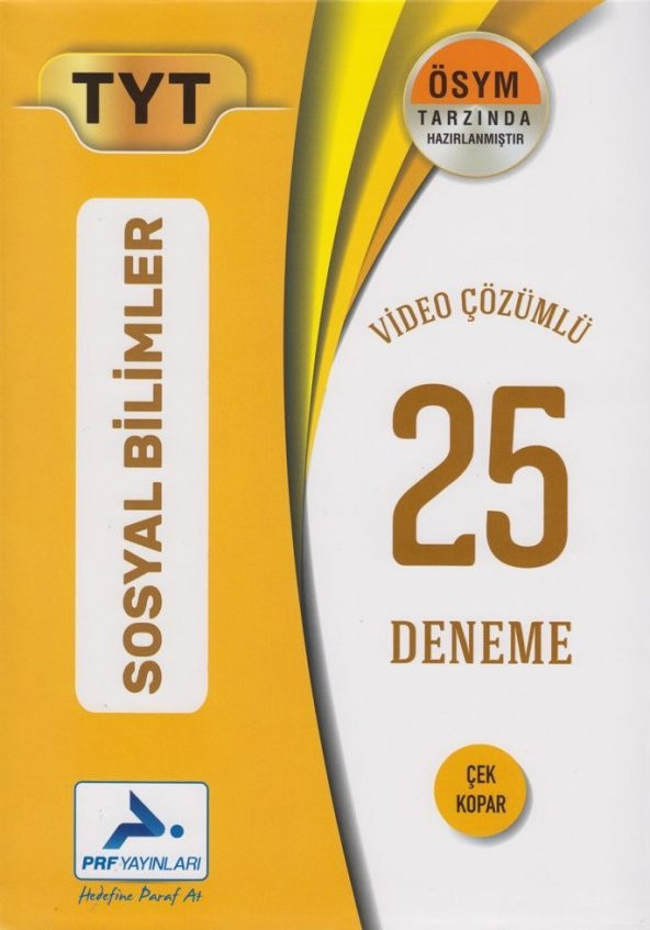 Paraf TYT Sosyal Bilimler Video Çözümlü 25 Deneme - 1