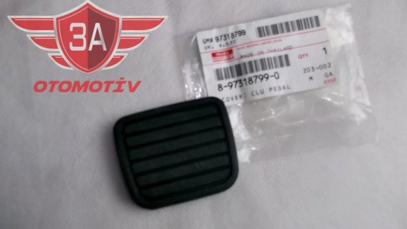 Isuzu D-Max -TFR Debriyaj-Fren Pedal Lastiği Orjinal