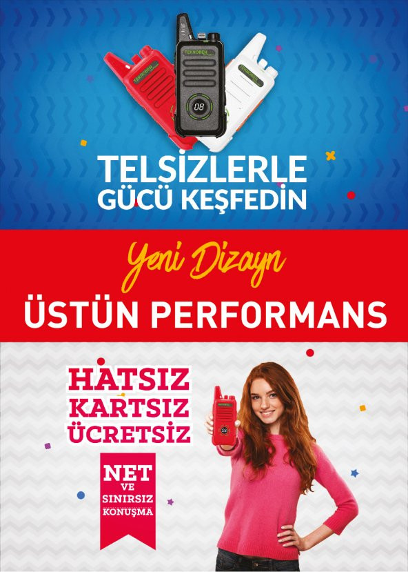 Lisanssız Telsiz Teknoben Hi- Power (Hayalet Ekranlı) Siyah - 2
