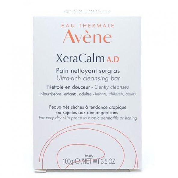Avene XeraCalm A.D Pain Surgras 100 gr - Çok Kuru Ciltler için Besleyici Katı Sabun