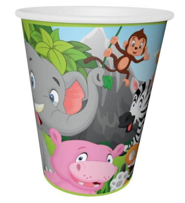 Aslan Zebra Zürafa Fil Maymun Kaplan Temalı Konsept Parti Seti - Resim 5