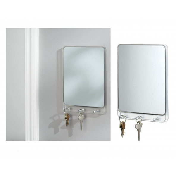 IDESIGN 38140ES AYNA,ANAHTARLIK VE ASKILIK BİRARADA 23X17X4CM - 3