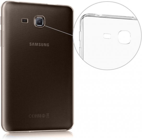 Samsung Galaxy Tab E T560 9.6" Kılıf Şeffaf Silikon Arka Kapak - 4