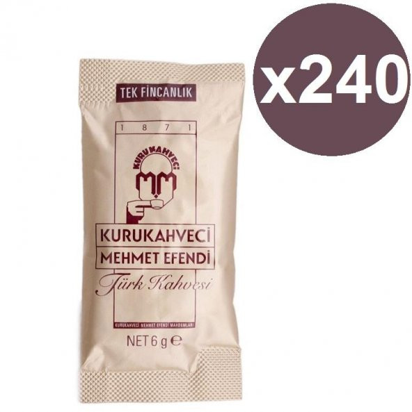 Mehmet Efendi 240x6 gr Tek Fincanlık Türk Kahvesi