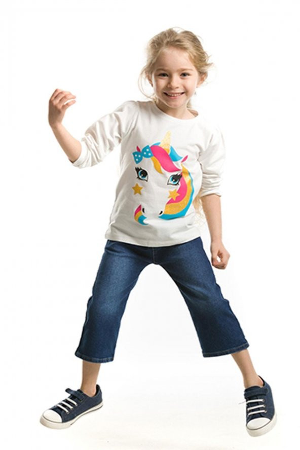 Denokids Mushi Unicorn Jean Kız Çocuk Takım