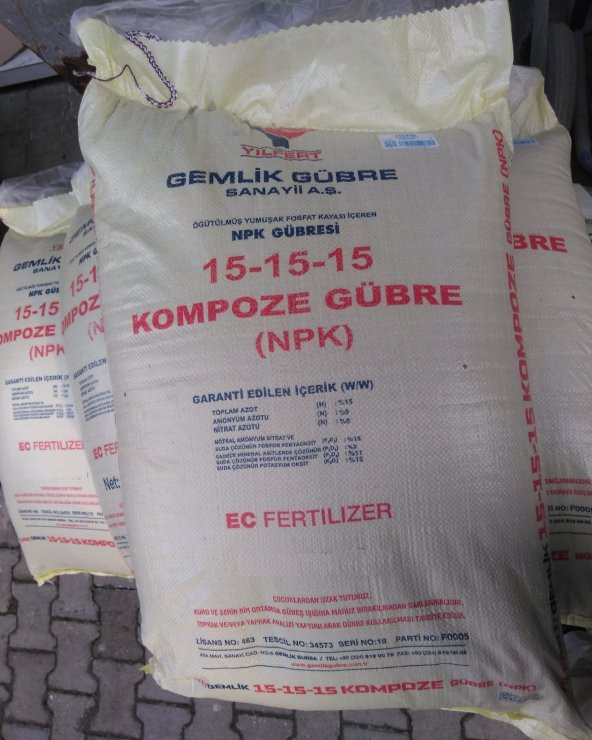 Gemlik 15 15 15 Kompoze Gübre 50 Kg - 1