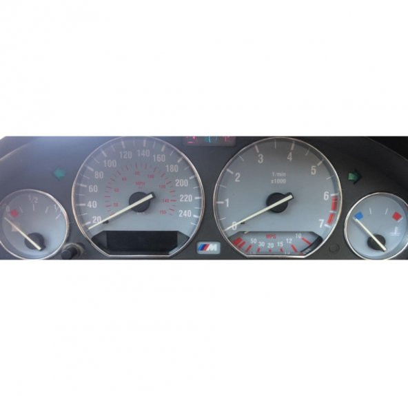 BMW E36 260 KMH GRİ GÖSTERGE KADRAN ZEMİN KAĞIDI SETİ - 2