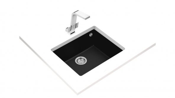 TEKA SQUARE 50X40 TEZGAH ALTI GRANİT EVYE SİYAH - 2