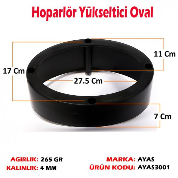 (2 Adet) 6x9 Plastik Oval Hoparlör Yükseltici Kasnağı Kasnak Çerçeve