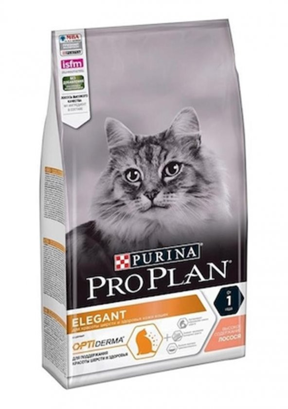 Pro Plan Elegant Derma Plus Somonlu Yetişkin Kedi Maması 10 Kg