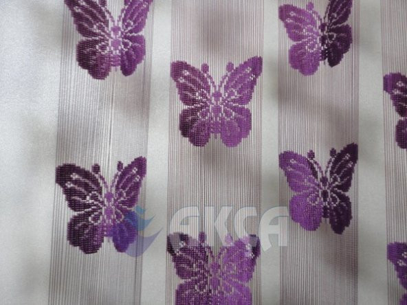 İP PERDE KELEBEK MODEL HAZIR DİKİLMİŞ DÜĞMELİ FONLUK PERDE - 8