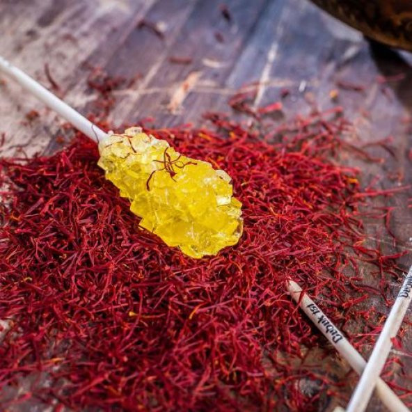 Fatima Nabat Safranlı Şeker İran Nebat Altın Şekeri 400-500 Gr - 3