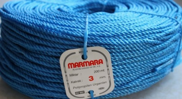 2.5 mm Marmara Halat En İyi Kalite Polipropilen Urgan İp 200 mt. - 2