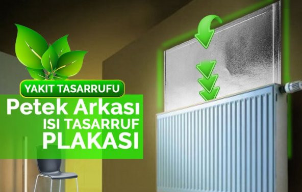 3 ADET Kalorifer Petek Radyatör Soba Arkası Alüminyum Isı Koruyucu Yalıtım Levhası Plaka Arkalığı Levha - 8