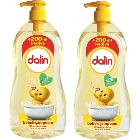 Dalin bebek şampuan 900ml+ 900ml 2 adet