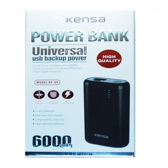 KENSA 6000MAH POWER BANK KP-09