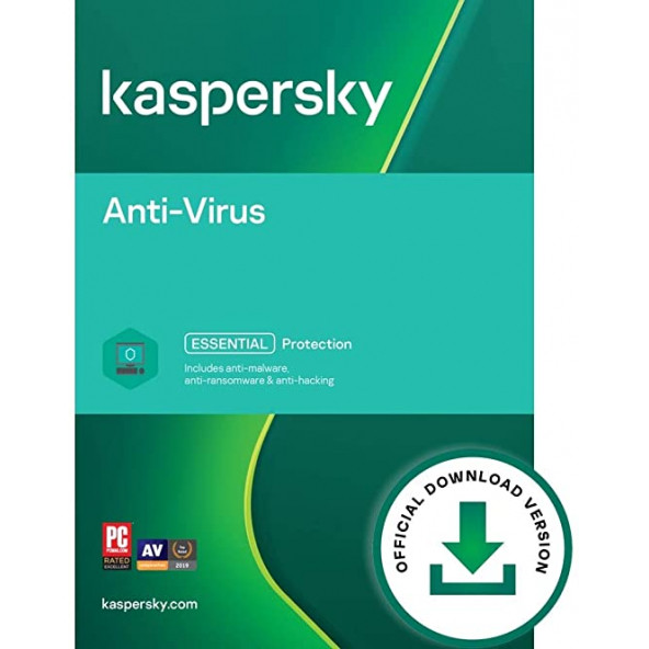 Kaspersky Anti Virus 2022 - 3 Bilgisayar 1 Yıl -Download / Email / EDS