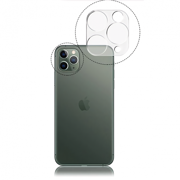 iPhone 11 Pro Max Arka Kamera Koruyucusu (Full)