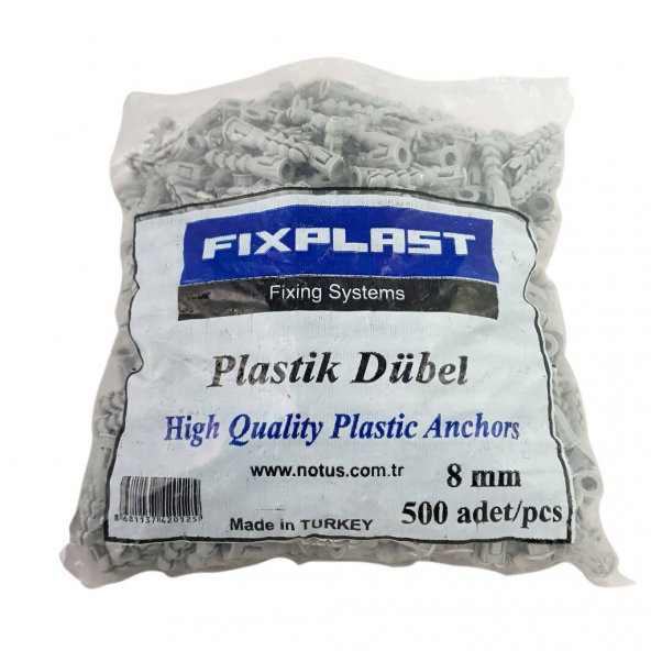 PLASTİK DÜBEL - 8 mm. - 500 ADET
