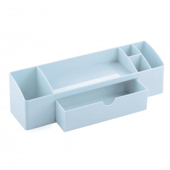 42996ES KOZMETİK,MAKYAJ ORGANİZER ÇEKMECELİ MAVİ 30X12X9CM
