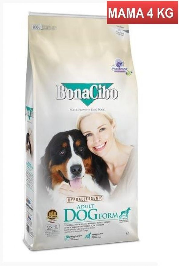 Bonacibo Adult Dog Form Yetişkin Köpek Maması 4 Kg - 1