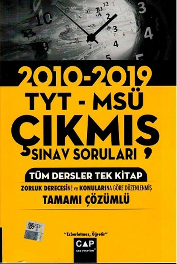 Çap Yayınları TYT MSÜ Tüm Dersler Tek Kitap Tamamı Çözümlü Çıkmış Sınav Soruları