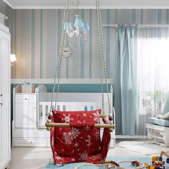 Altev Ahşap Bebek Çoçuk Bahçe Salıncağı, Hamak, Tavan Salıncağı, Ev Salıncağı - 2