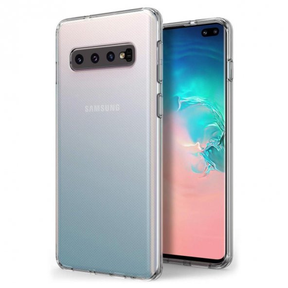 Samsung S10 Plus (G975) Tıpalı Kamera Korumalı Silikon Kapak Şeffaf