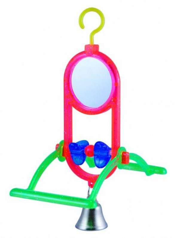 Wild World Tünekli Aynalı Salıncak Kuş Oyuncağı 22 cm