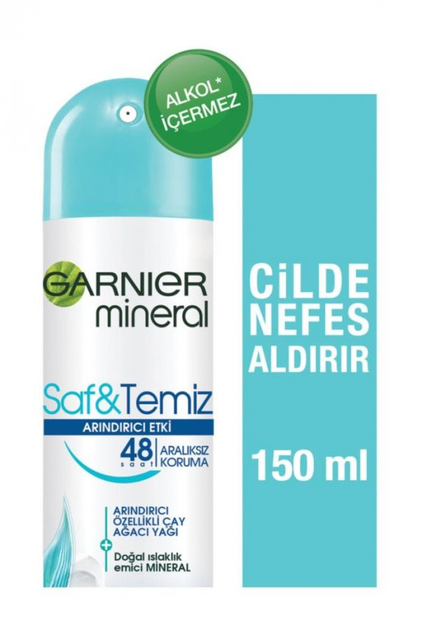 Garnier Anti Perspirant Kadın Deodorant Saf & Temiz 150 ml