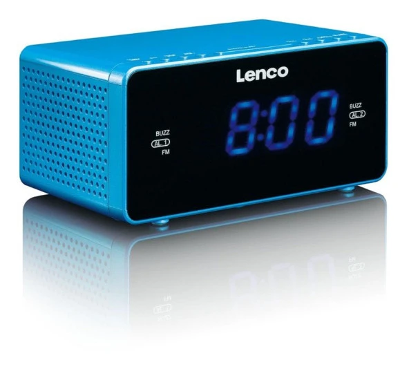 Lenco CR520BU Stereo Saatli Radyo Alarmlı USBli Çalar Saat Mavi