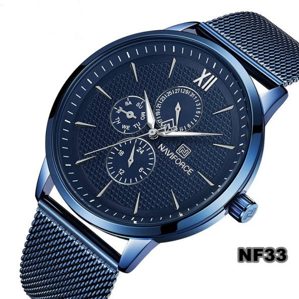 Naviforce Fonksiyonel Hasır Kordon Spor Erkek Kol Saati NF33-37 - 3