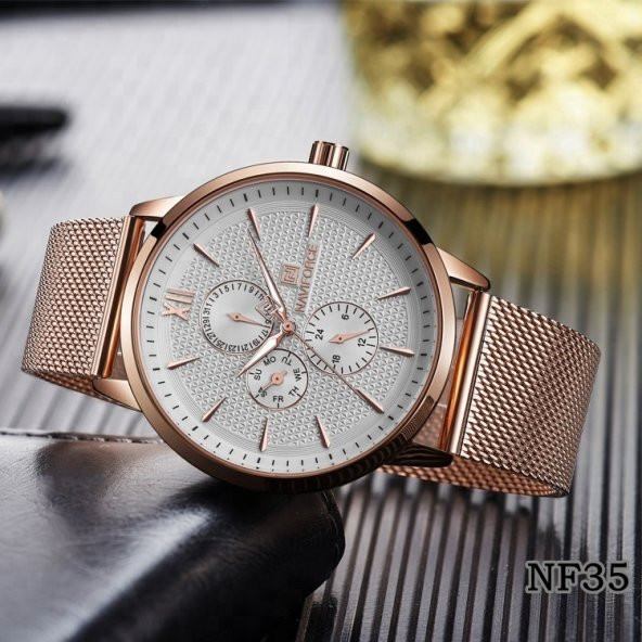 Naviforce Fonksiyonel Hasır Kordon Spor Erkek Kol Saati NF33-37 - 4