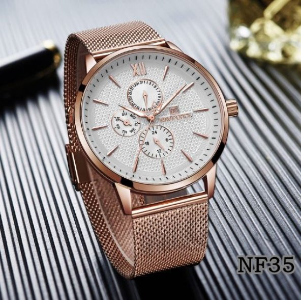 Naviforce Fonksiyonel Hasır Kordon Spor Erkek Kol Saati NF33-37 - 5