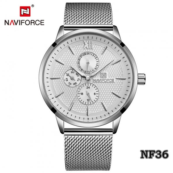 Naviforce Fonksiyonel Hasır Kordon Spor Erkek Kol Saati NF33-37 - 6