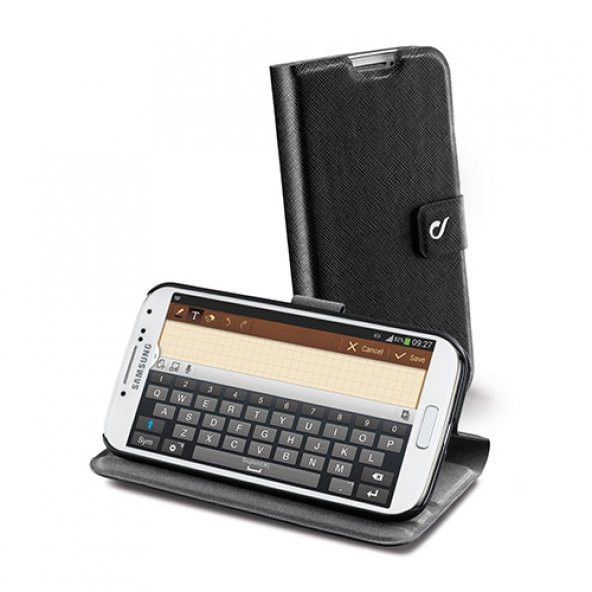 Cellular Line N9000 Galaxy Note 3 Vision Slim Standlı Kılıf Siyah - VISIONSLNOTE3BK