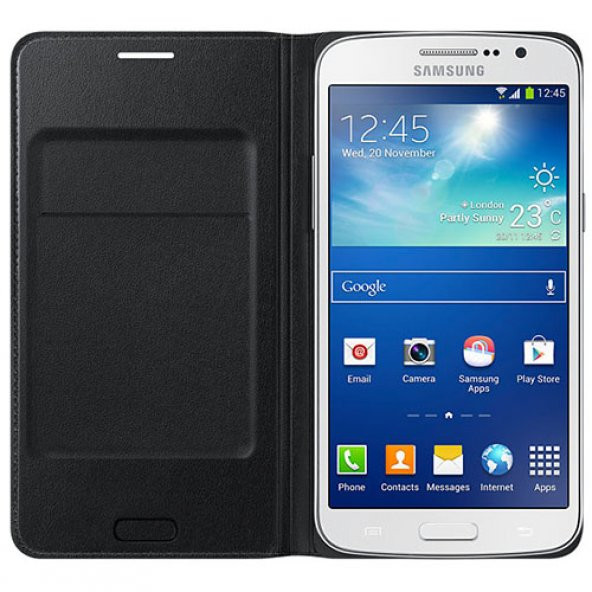 Samsung G7100 Galaxy Grand 2 Flip Wallet Orjinal Kılıf - Siyah EF-WG710BBEGWW